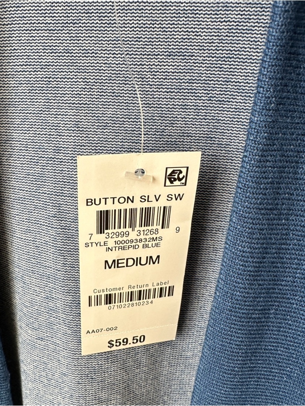 JM Collection Blue Open-Front Cardigan - Picture 4 of 7
